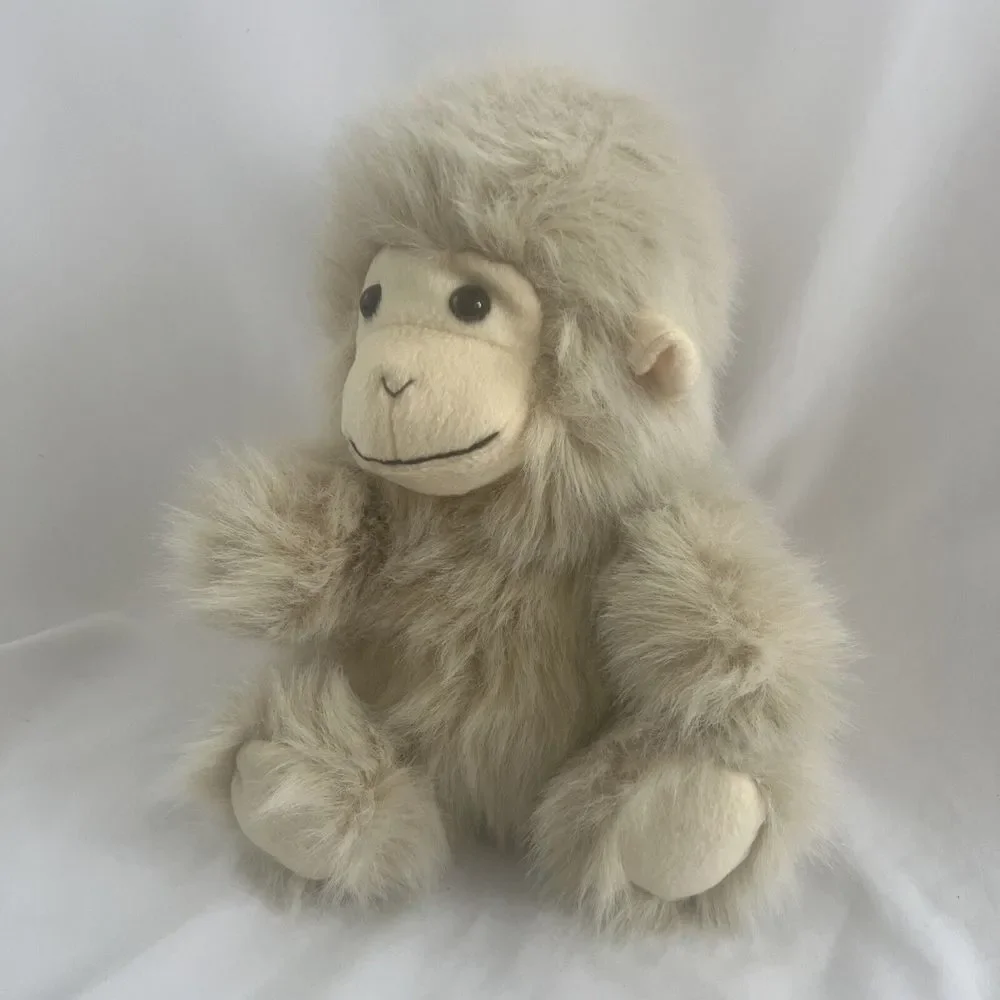 Vtg Monkey Puppet 1995 Happiness Express Beige Plush‎ 12